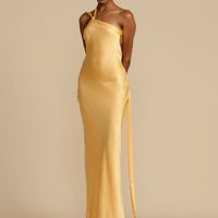 Yani | Seiden-Slipkleid mit Ein-Schulter-Träger