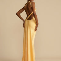 Yani | Seiden-Slipkleid mit Ein-Schulter-Träger