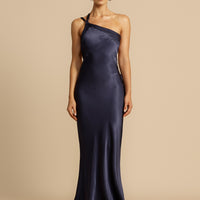 Yani | Seiden-Slipkleid mit Ein-Schulter-Träger