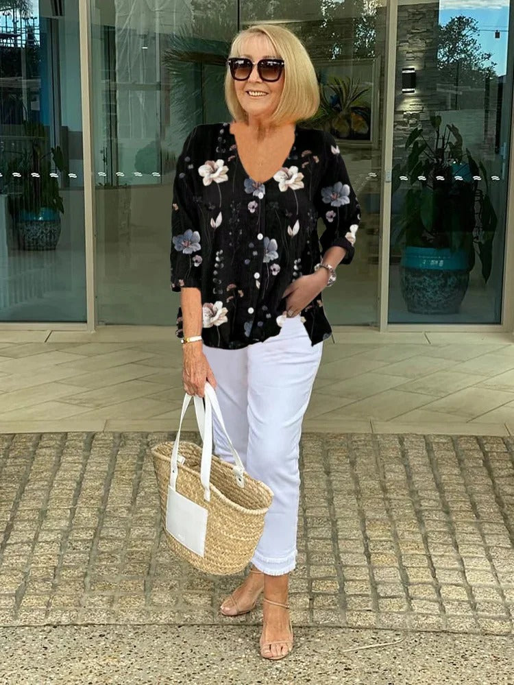 Keziah | stilvolle Bluse im floralen Design