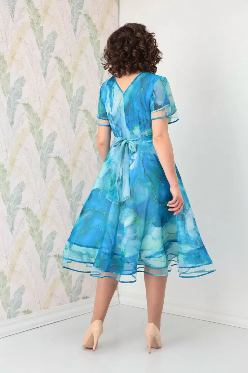 Vannesa | Stilvolles Chiffonkleid mit sanften Wellen