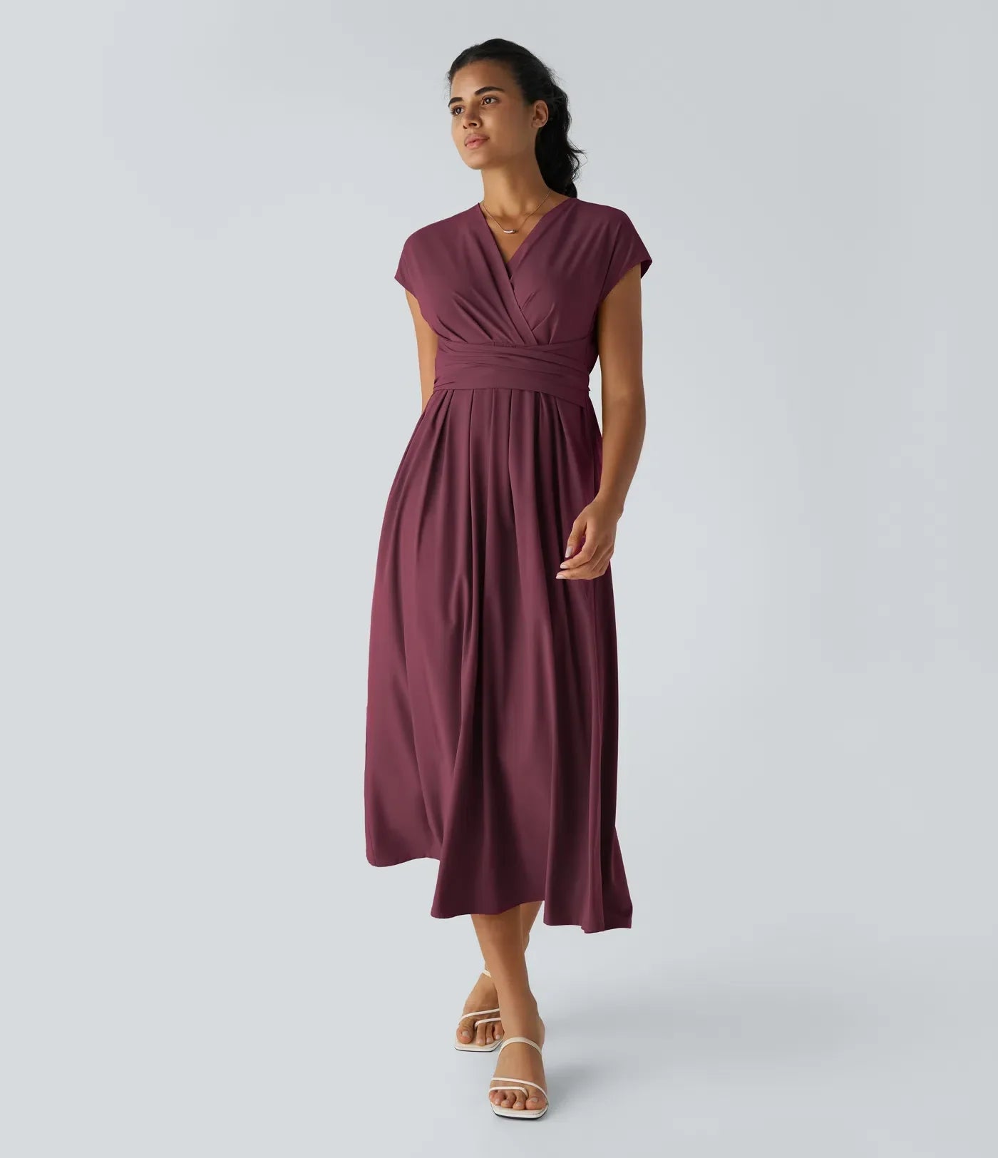 Ella | modisches Wickelkleid mit hoher Taille für Damen