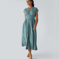 Ella | modisches Wickelkleid mit hoher Taille für Damen