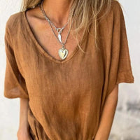 Bomiris | Tailliertes T-Shirt mit V-Ausschnitt