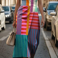 Bia | Lebendiges Patchwork-Kleid