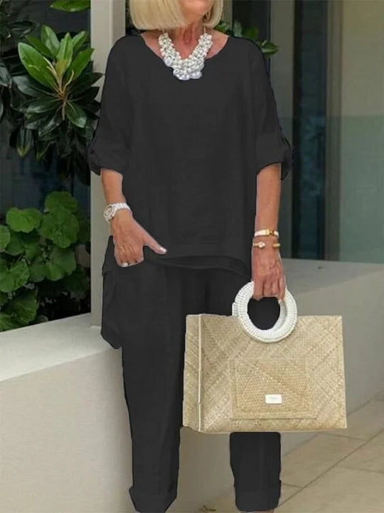 Elaina | Lässiger zweiteiliger Freizeitanzug für Damen