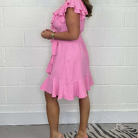 Bhea | Schickes Sommerkleid mit V-Ausschnitt und Volantdetails