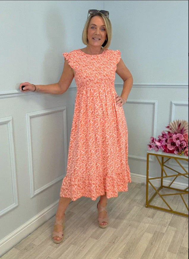 Zara | Elegante geblümte Damenkleider mit Rüschen