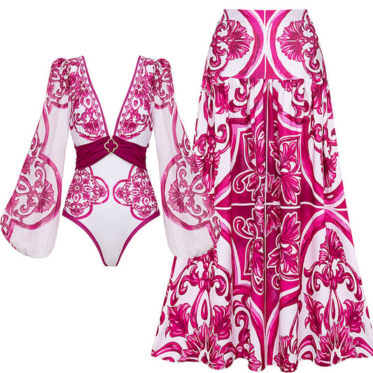 Luciana | Zweiteiliges Badeanzug-Set mit langen Ärmeln für Damen