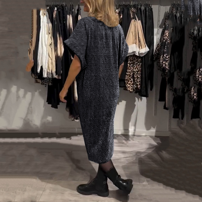 Chua | Mitternachtsglamour-Midikleid mit Knoten