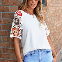 Meribeth | Häkel-Top mit Blumenmuster