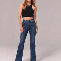 Cienna | Stretch-Jeans mit hoher Taille und weitem Bein