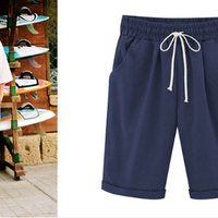 Alexandria | Lässige Übergrößen-Shorts mit elastischem Bund