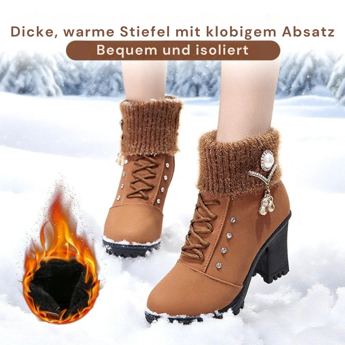 Lienna | Damenstiefel mit Blockabsatz