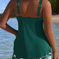 Yasmin | modischer zweiteiliger Strand-Tankini mit Streifen