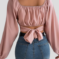 Liliana | Eleganter Midriff mit Laternenärmeln