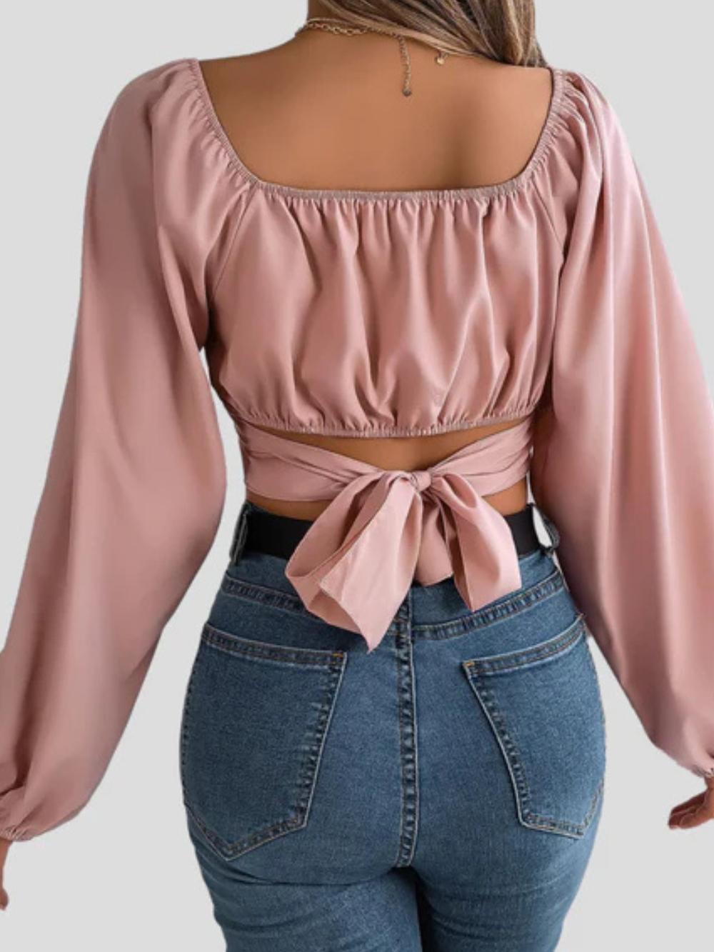 Liliana | Eleganter Midriff mit Laternenärmeln