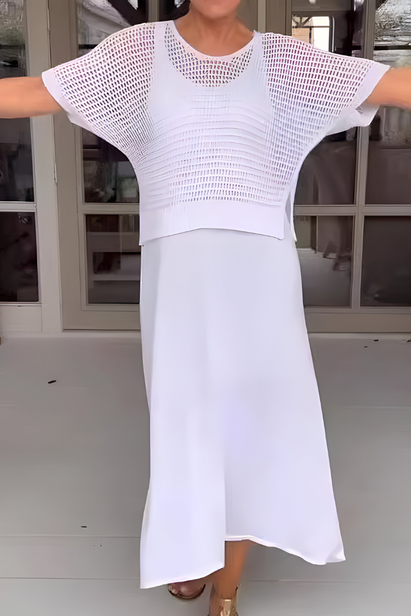 Genevieve | elegantes Sommerkleid mit gestricktem Oberteil