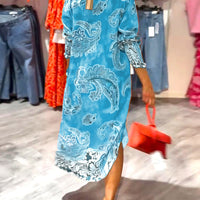 Alainy | Vibrierendes Midikleid mit Paisleymuster