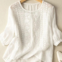 Constance | Stilvolle Bluse mit zarten Stickdetails