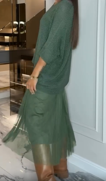 Shalyn | Set aus Mesh-Jumpsuit und Top