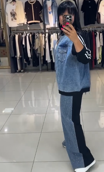 Melany | Damen-Outfit, Jeansjacke & Hose, lässig & bequem