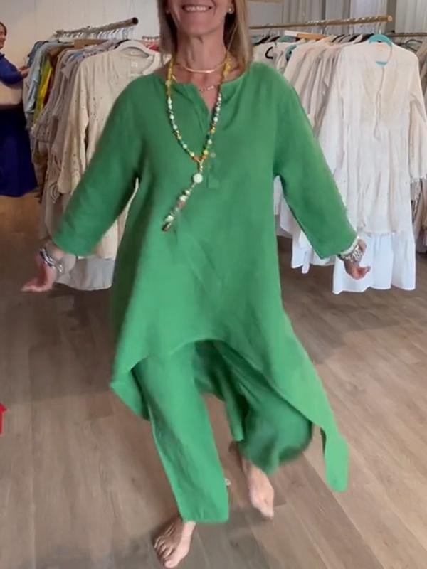 Liana | Eleganter Freizeitanzug aus Naturleinen