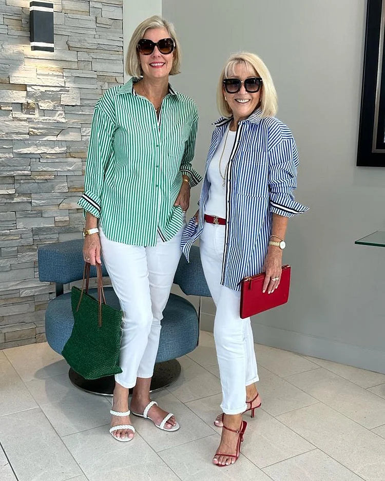 Anouka | Schickes gestreiftes Button-Up-Hemd