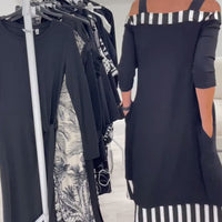 Ayra | elegantes Off-Shoulder Kleid mit asymmetrischem Design