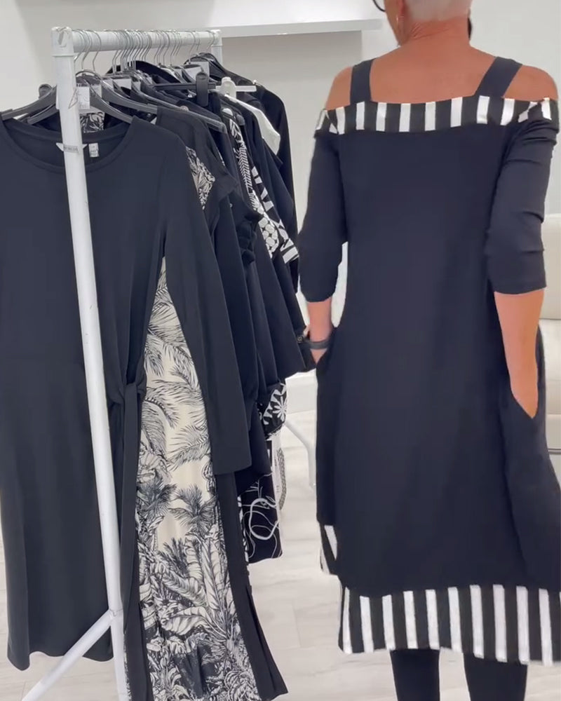 Ayra | elegantes Off-Shoulder Kleid mit asymmetrischem Design