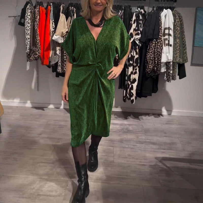 Chua | Mitternachtsglamour-Midikleid mit Knoten