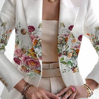 Scarlet™ | Lässige Langarm-Blumen-Anzugjacke für Damen