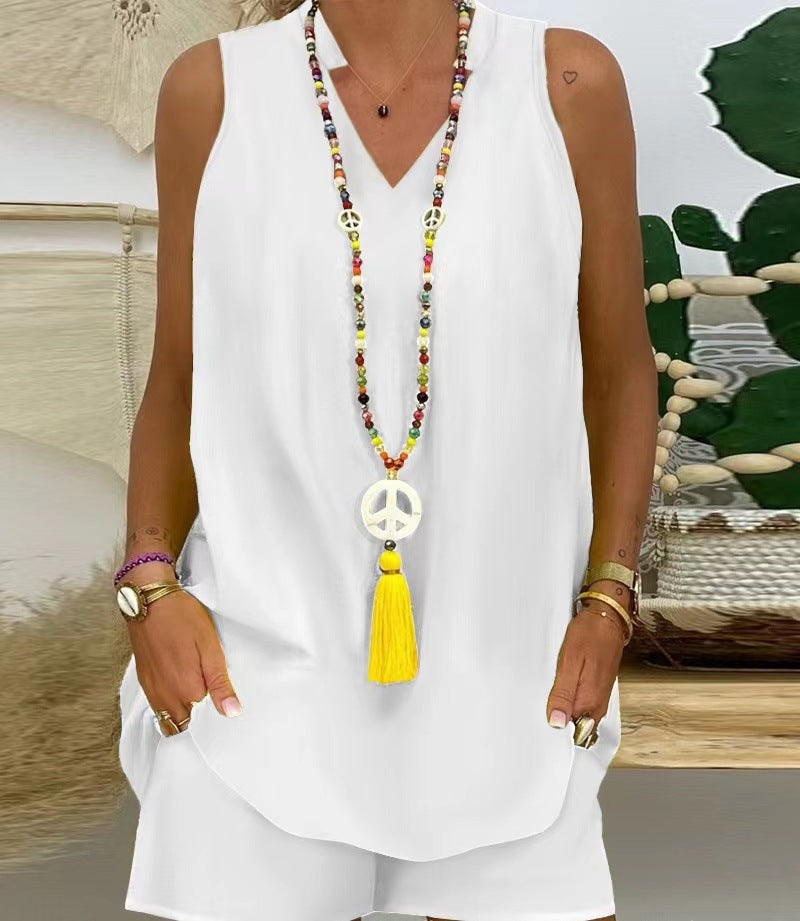 Tessa | Minimalistisches Set mit ärmellosem Design