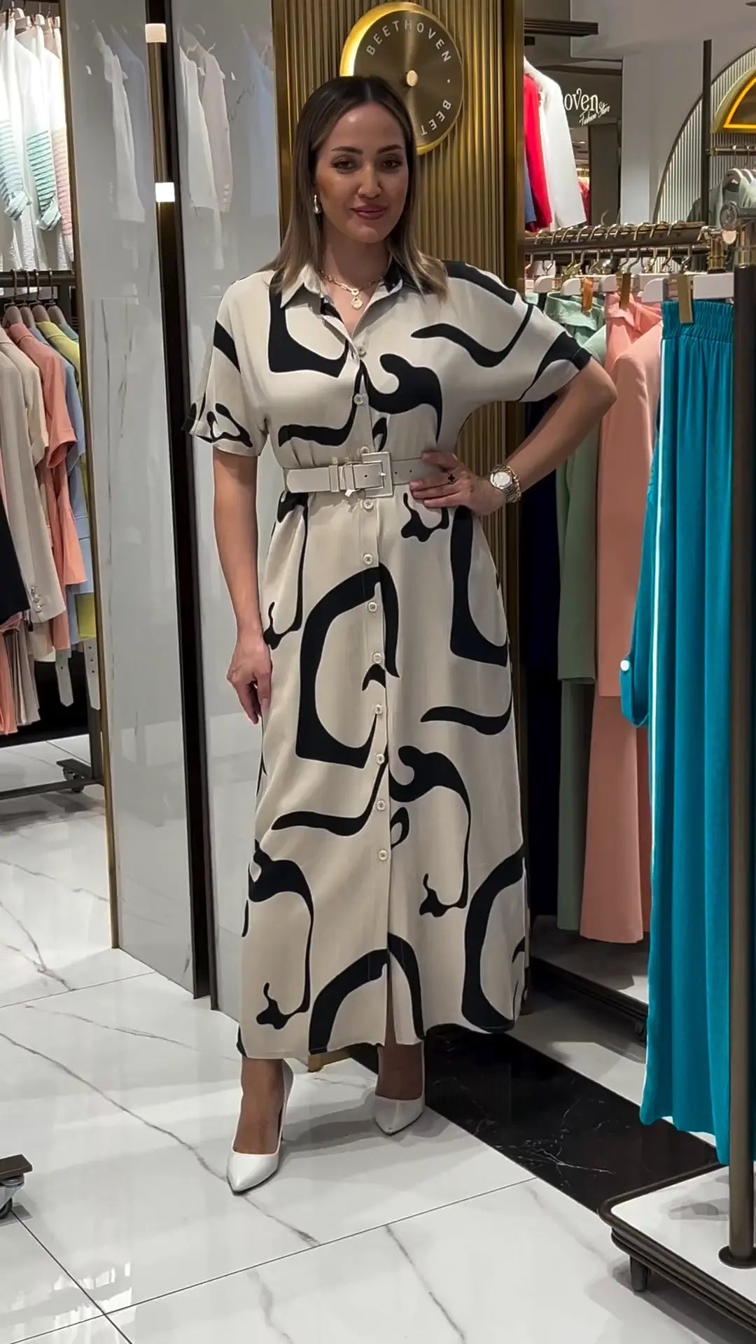 Marceline™ | Elegantes gemustertes Kleid für Damen