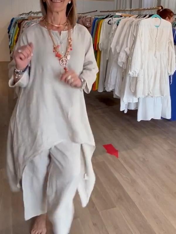 Liana | Eleganter Freizeitanzug aus Naturleinen