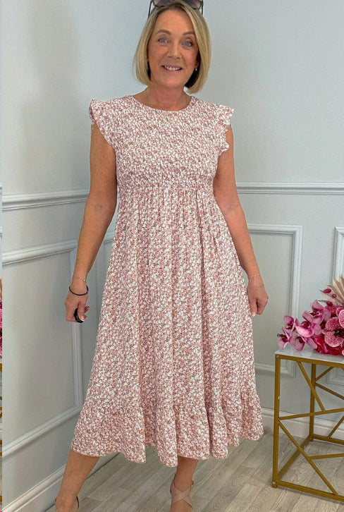 Zara | Elegante geblümte Damenkleider mit Rüschen