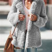 Analyn™ | Damenmäntel mit Plüsch-Teddybär Leichter Fleecemantel Kuscheliger Vintage-Sherpa-Mantel
