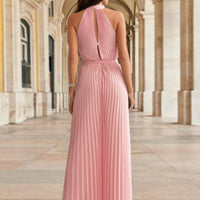 Elen | Plissierter Jumpsuit mit Neckholder-Ausschnitt