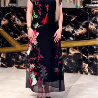 Yara | Chiffon-Midikleid mit Schmetterlingen