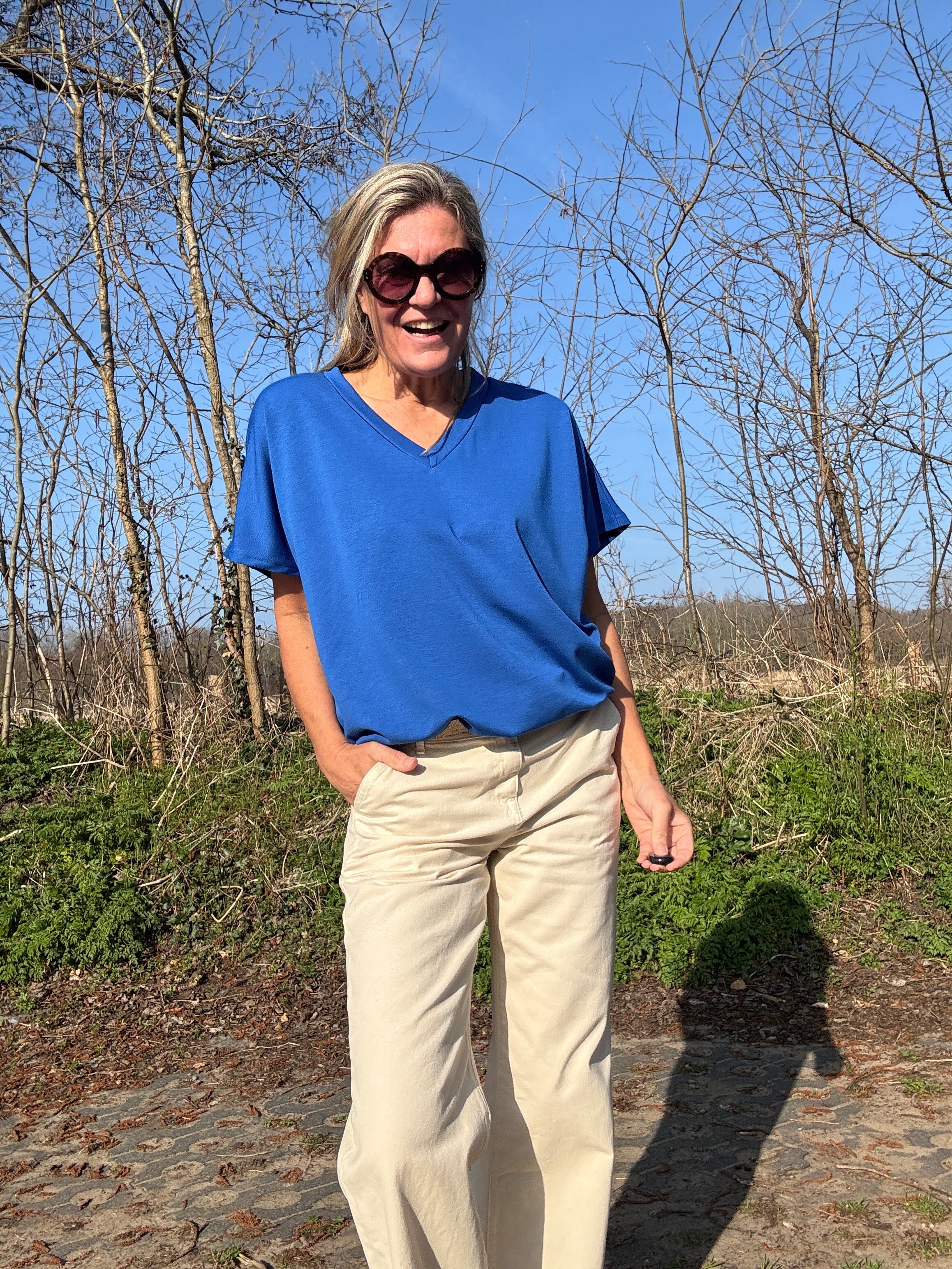 Sam | Stylisches Top mit Kartuschenmuster