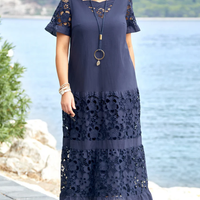 Yarra | Zeitloses langes Spitzenkleid