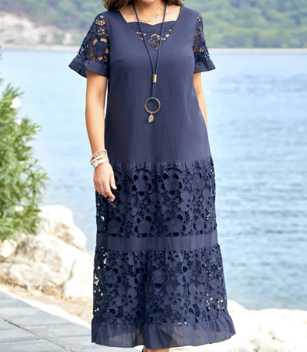 Yarra | Zeitloses langes Spitzenkleid