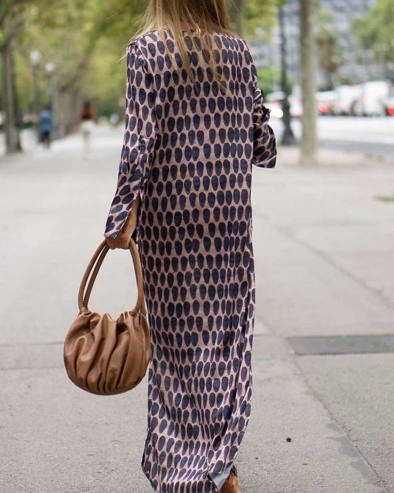 Sophie | feminines Maxikleid mit ovalem Muster