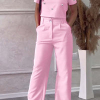 Carmixa | Top & Hose Set mit Diamant-Verzierung