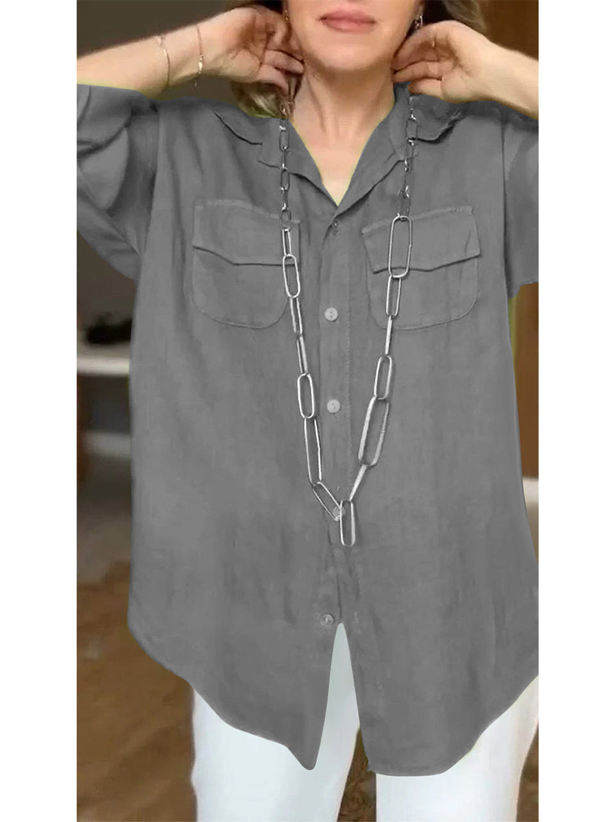 Goldie™ | Bequemes Damenhemd aus Baumwolle und Leinen