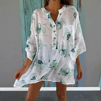 Arreya | Einfaches Pulloverhemd mit Blumendruck