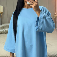 Catherine | trendiges übergroßes T-Shirt aus Frottee-Baumwolle für den Alltag