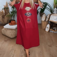 Kresha | Damen Handgelenkkleid mit Rundhalsausschnitt