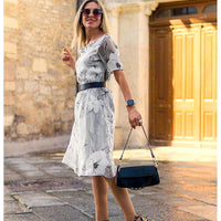 Kali | Elegantes Midikleid mit Rundhalsausschnitt