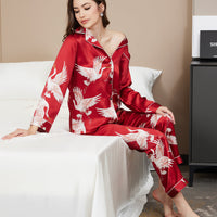 Nola | luxuriöses Damenpyjama-Set mit kontrastierender Bindung